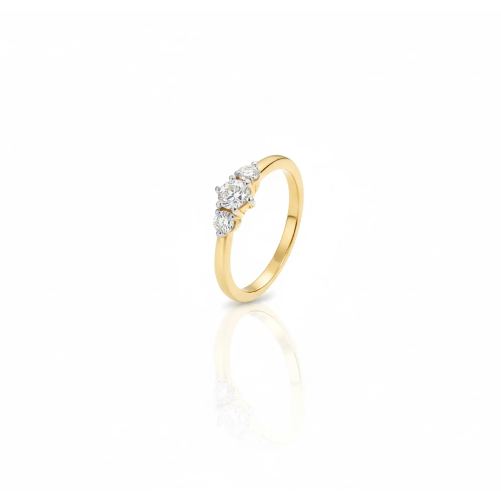 3-Stone Ring with Monzonite Diamond